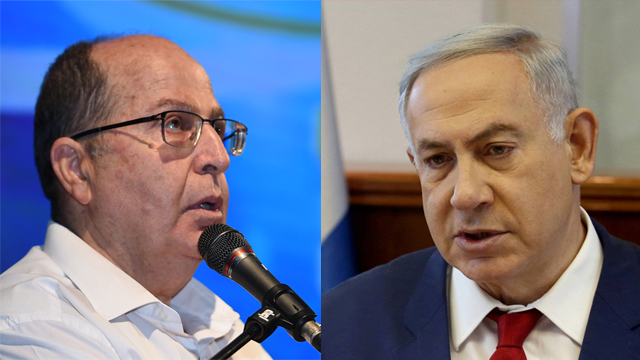 Defense Minister Ya'alon and Prime Minister Netanyahu (Photo: Dana Shraga/Defense Ministry, Reuters)