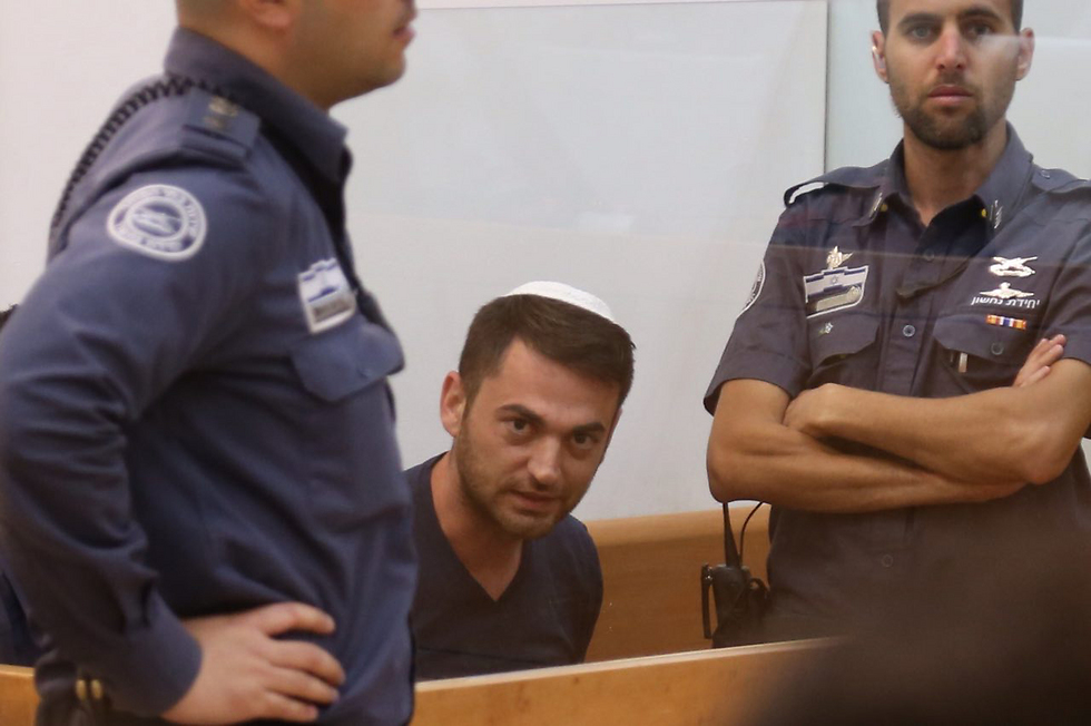 מיכאל לוי בעת הארכת המעצר, השבוע  (צילום: מוטי קמחי) (צילום: מוטי קמחי)