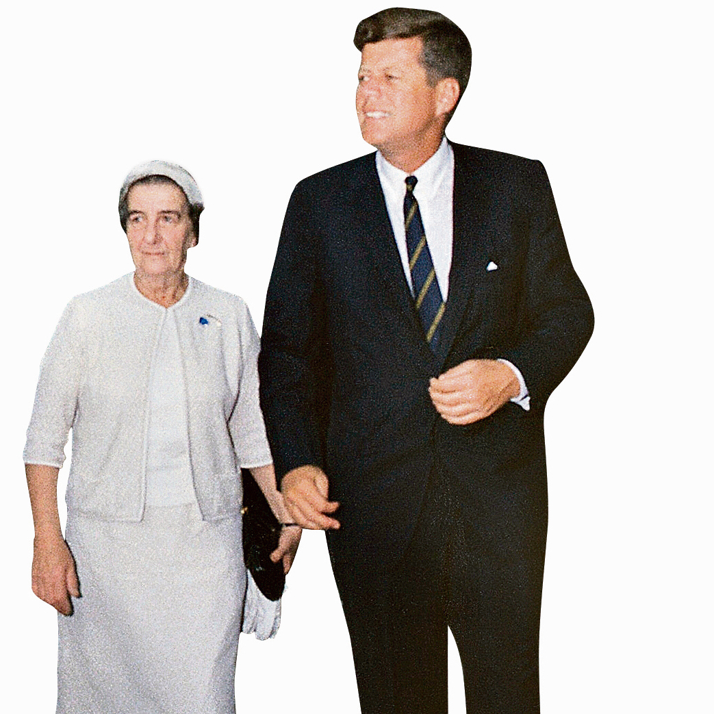 1962 . כשרת החוץ עם נשיא ארה"ב, ג'ון קנדי