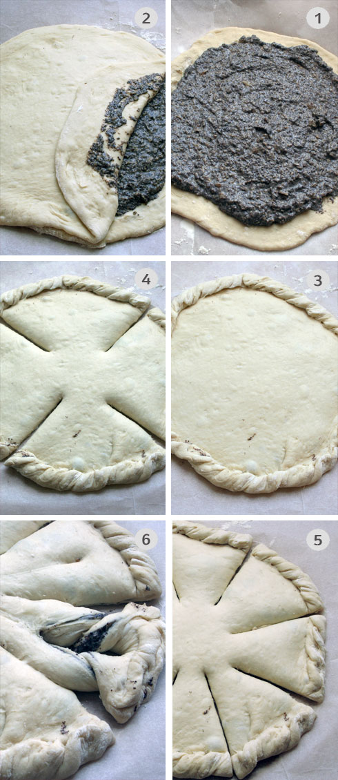 שלבי עיצוב הלחם (צילום: ילנה ויינברג)