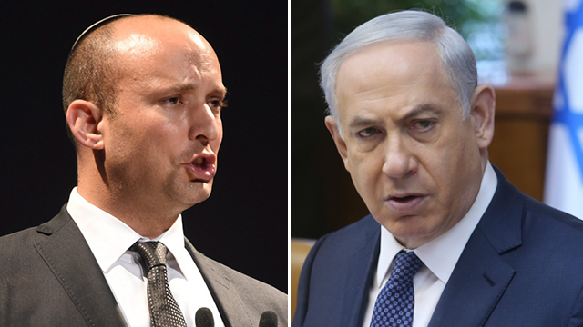 Mnister Bennett and PM Netanyahu. (Photo: Alex Kolmoisky, Yair Sagi)