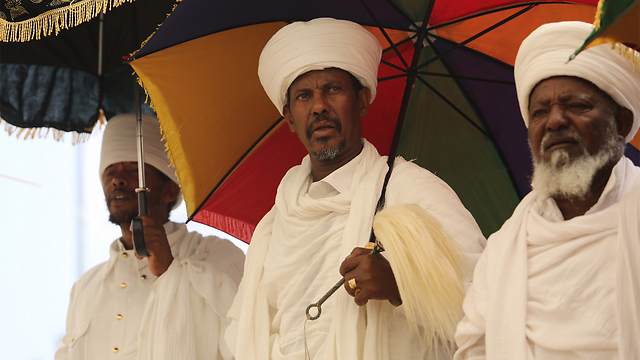 Israeli Ethiopian community leaders at the memorial ceremony in Jerusalem (Photo: Gil Yohanan)