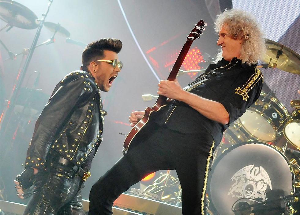 L-R: Adam Lambert and Brian May (Photo: Gettyimages)