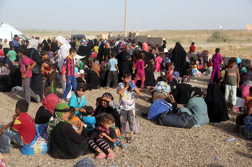 נסים על נפשם. פליטים בעיראק (צילום: AP) (צילום: AP)