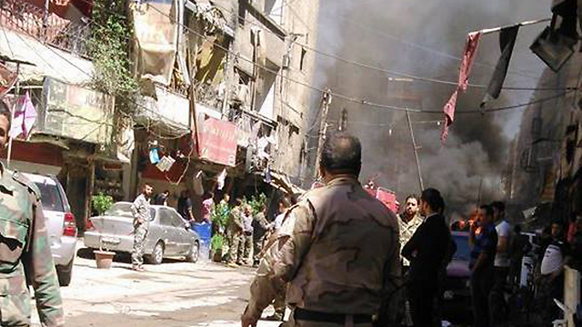 מקום הפיגוע הכפול ליד דמשק ()