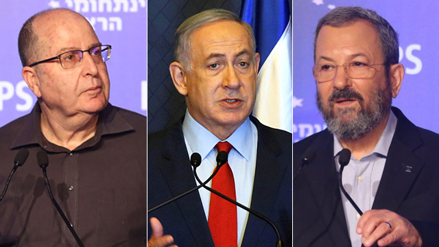 Ya'alon, Netanyahu and Barak (Photos: Adi Cohen Tzadok, Reuters, Motti Kimchi)