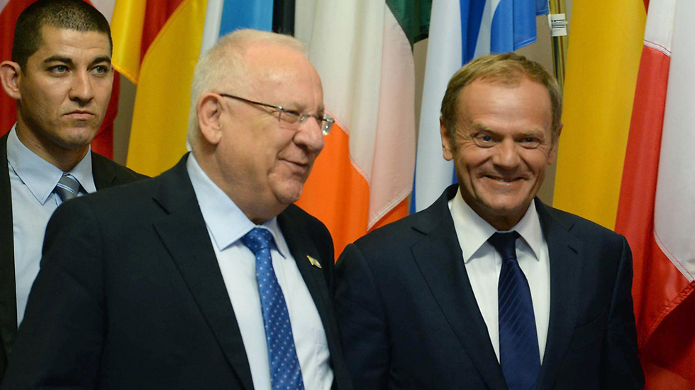 עם נשיא המועצה האירופית דונלד טוסק (צילום: מארק ניימן, לע"מ) (צילום: מארק ניימן, לע