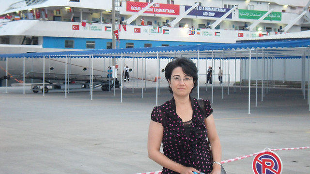 MK Hanin Joabi in front if the Marmara flotilla