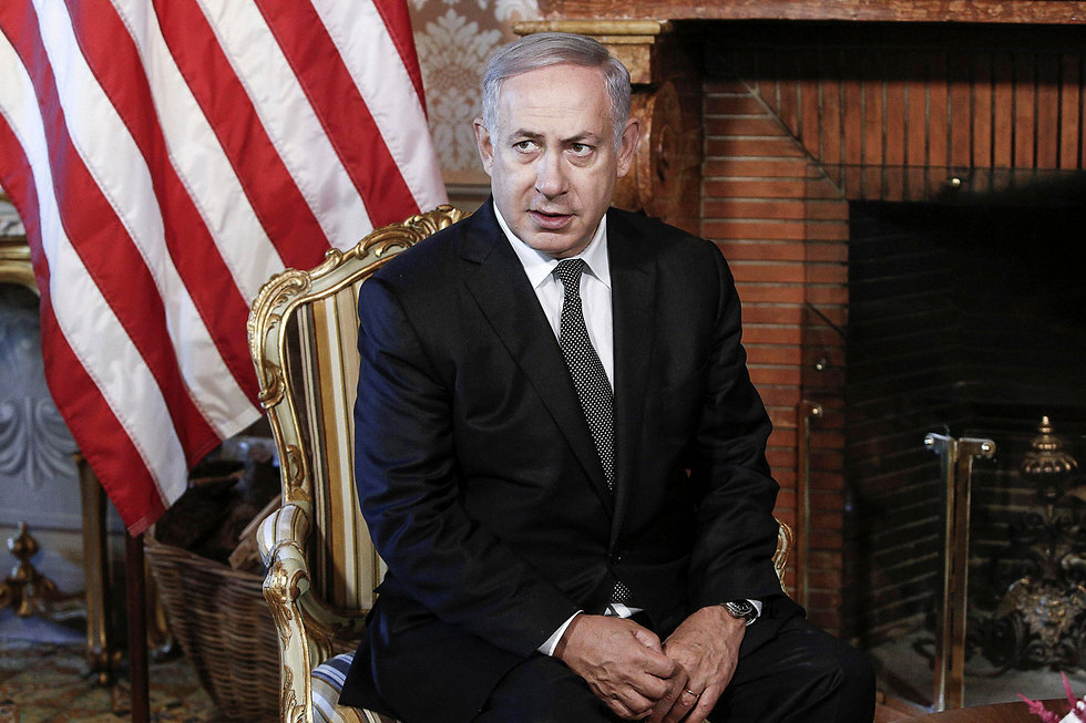 Prime Minister Netanyahu at a meeting with Kerry in Rome  (Photo: Reuters)