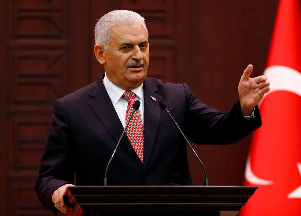 ראש ממשלת טורקיה בינאלי יילדרים הכריז על הסכם הפיוס  (צילום: רויטרס) (צילום: רויטרס)