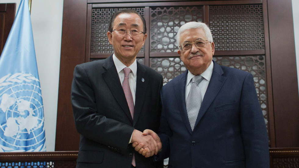 Mahmoud Abbas and Ban Ki-moon (Photo: AFP) (Photo: AFP)