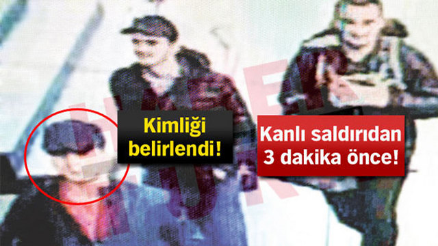 שלושת המחבלים, 3 דקות לפני שפוצצו את עצמם בנמל התעופה באיסטנבול ()