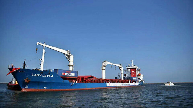 Turkish aid ship on its way to the Port of Ashdod