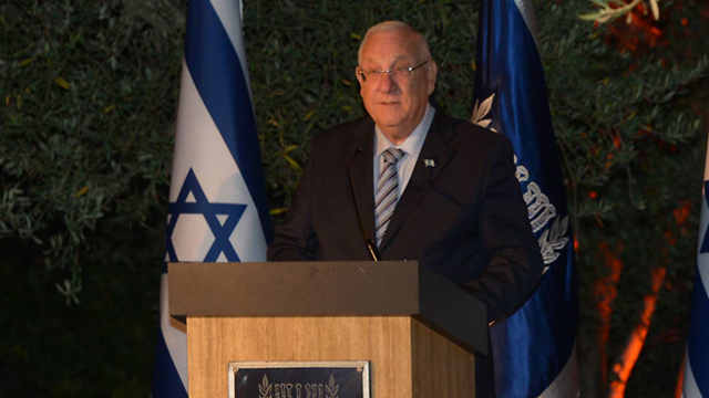 President Rivlin speaks at the Iftar event (Photo: Amos Ben-Gershom, GPO)