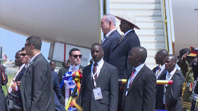 Netanyahu in Entebbe (Photo: RR Media)
