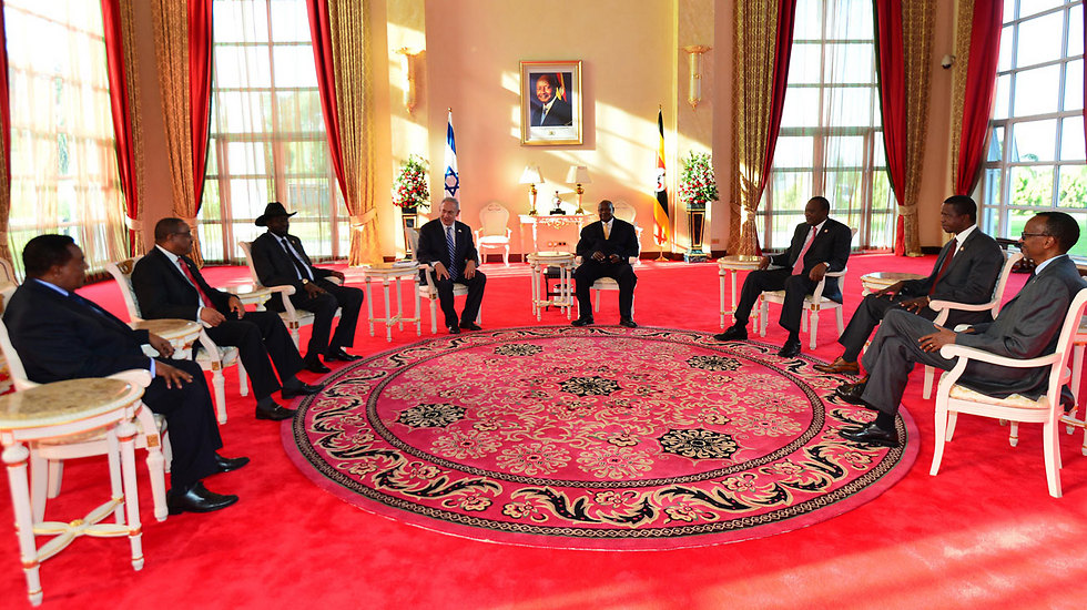 Prime Minister Netanyahu meets with the heads of Ethiopia, Kenya, Rwanda, South Sudan, Tanzania, Zambia, and Uganda (Photo: Kobi Gideon)  (צילום: קובי גדעון, לע"מ)