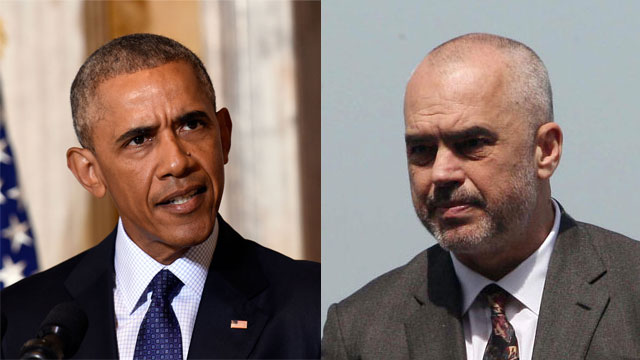ראש ממשלת אלבניה והנשיא אובמה (צלום: AP) (צלום: AP)