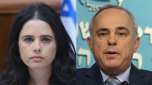 Ministers Shaked (L) and Steinitz (Photo: Gil Yohanan, Alex Kolomoisky)