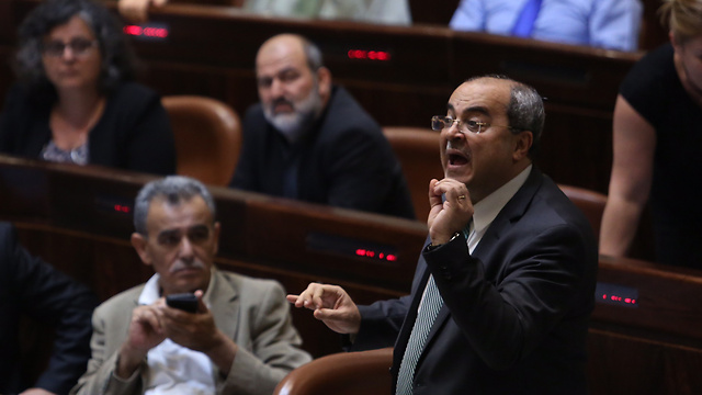 MK Ahmad Tibi during the discussion (Photo: Gil Yohanan)