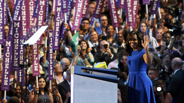 מישל אובמה בוועידה הדמוקרטית (צילום: רויטרס) (צילום: רויטרס)