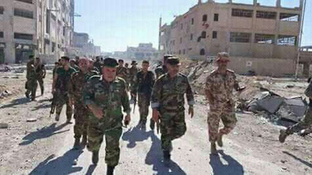 Syrian troops in Aleppo