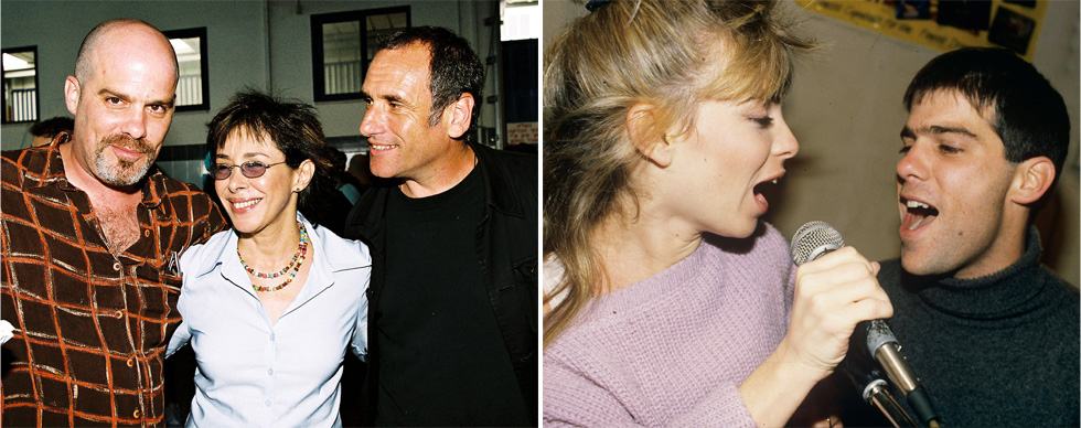 דן תורן עם שרון ליפשיץ, 1988 (מימין), ועם דויד ברוזה וגלי עטרי, 2004. "אי אפשר להגיד שאני לא נהנה מזה" (צילום: ענת מוסברג, שלום בר-טל)