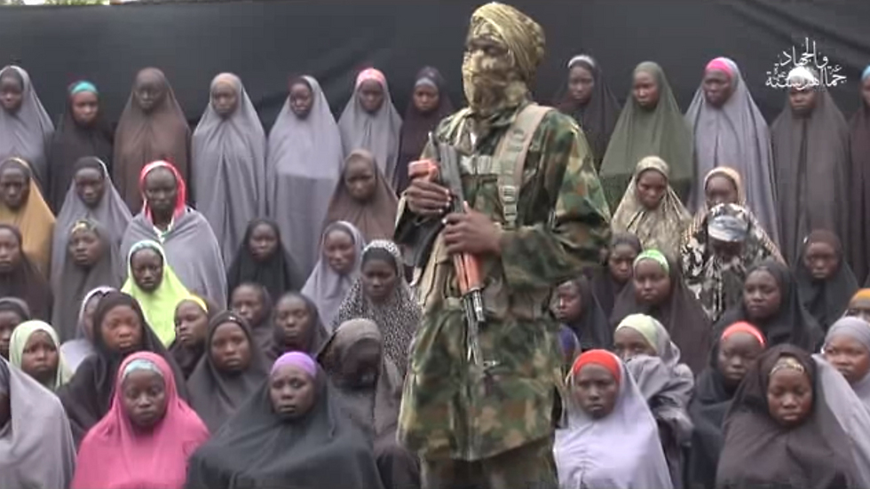 Some of the kidnapped girls in Boko Haram captivity.