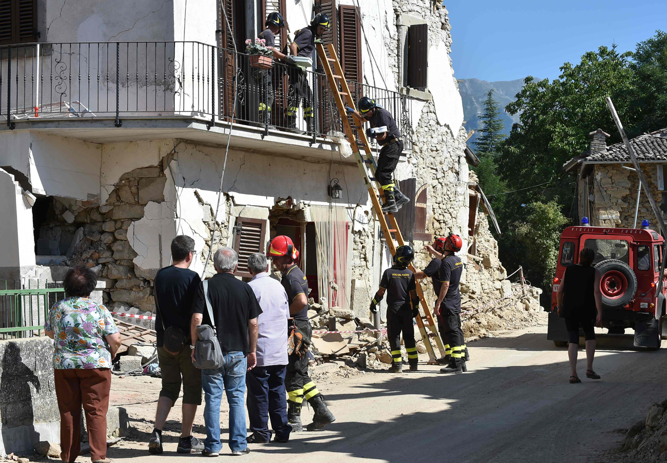 A building struck by the recent earthquake in Italy (Photo: AFP)