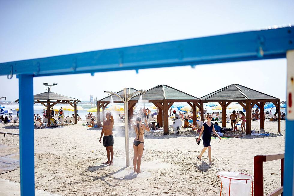 The religious beach on saturday. During the week, the beach is separated by days with only men and days with only women. On Saturday however, the beach is open to both sexes and is known as quite a nice beach. (Photo: Ido Biran) (Photo: Ido Biran)