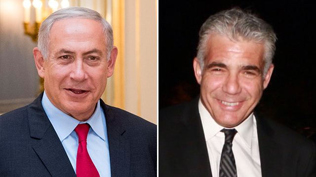 Netanyahu (L) and Lapid. Lapid must be doing something right (Photo: Dana Kopel, MCT)