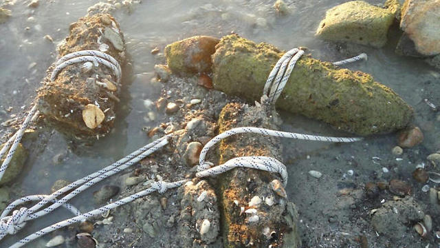 Shells found by police in the Sea of Galilee (Photo: Reuters) (Photo: Reuters)