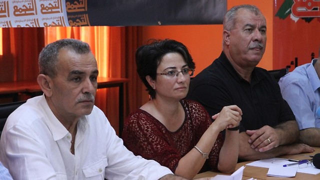 מסיבת עיתונאים של חברי הכנסת מבל"ד בעקבות המעצרים (צילום: זהר שחר) (צילום: זהר שחר)
