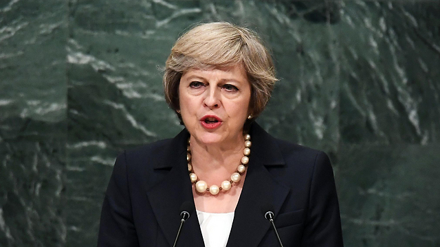 Theresa May speaking at the UN General Assembly (Photo: AFP)
