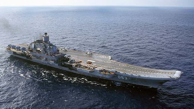 Russian aircraft carrier off the coast of Syria (Photo: Reuters)