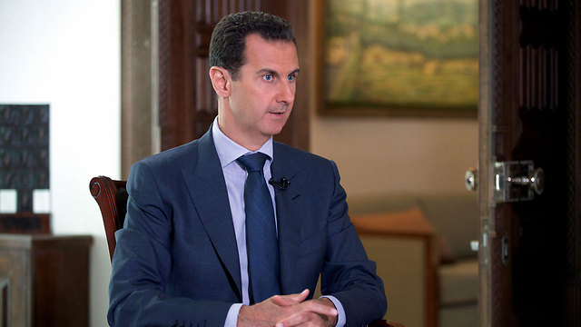 Syrian President Bashar al-Assad during his interview (Photo: AP)