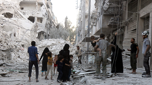 ההרס בעיר חלב, היום (צילום: AFP) (צילום: AFP)