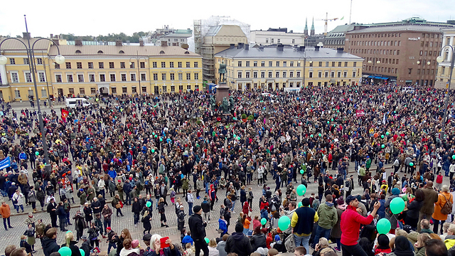 Finnish protest against racism in Helsinki (Photo: Reuters) (Photo: Reuters)