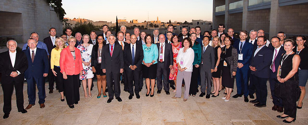 Minister of Education Naftali Bennett and his OECD counterparts (Photo: Shauli Lendner) (Photo: Shauli Lendner)