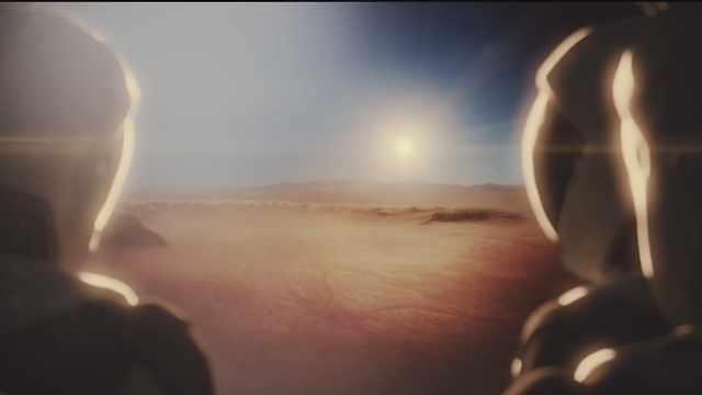 הדמיה: לאחר הנחיתה (צילום: מתוך הסרטון של spaceX) (צילום: מתוך הסרטון של spaceX)