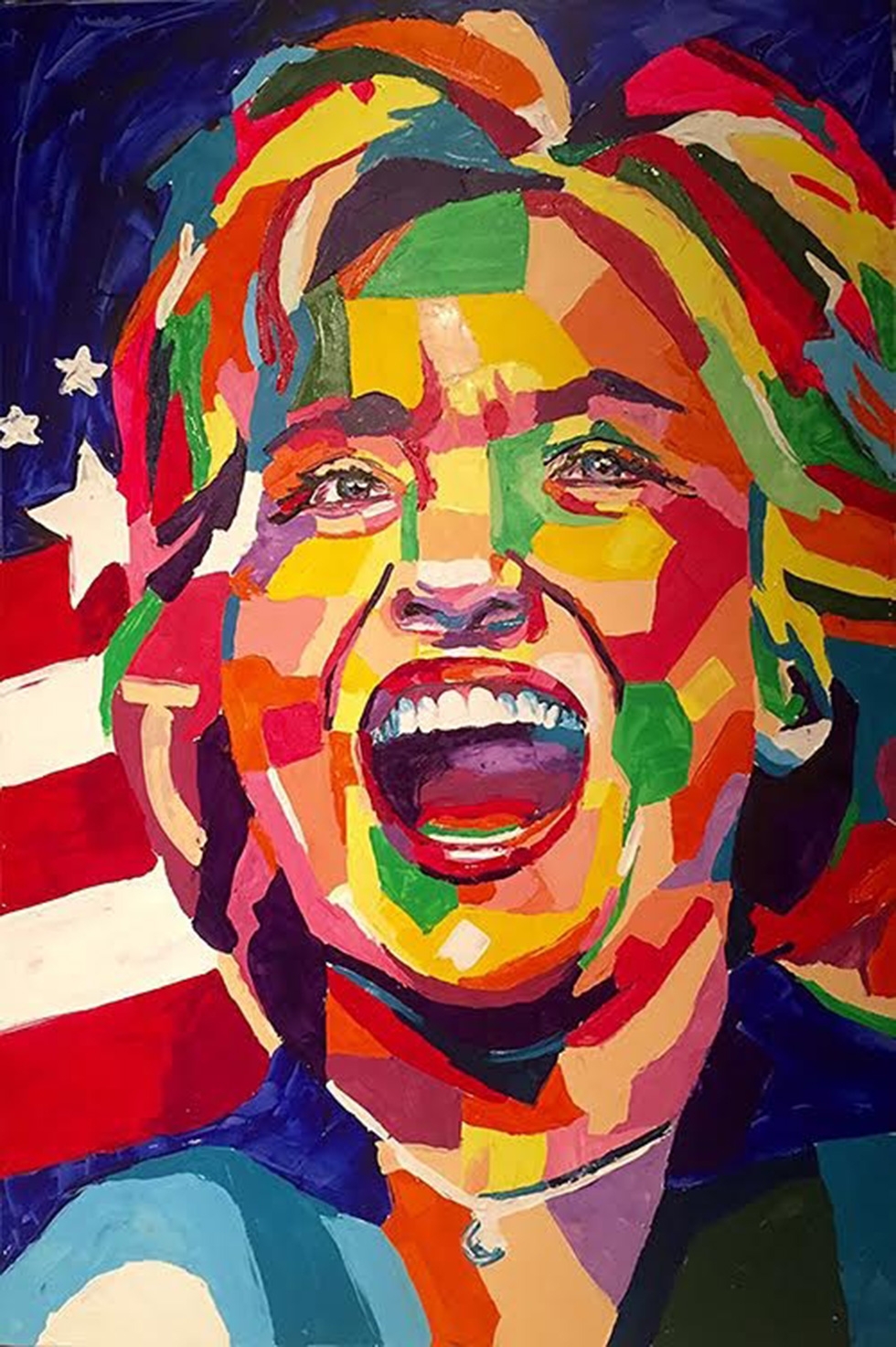 Portrait of Hillary Clinton by Efrat Ilan