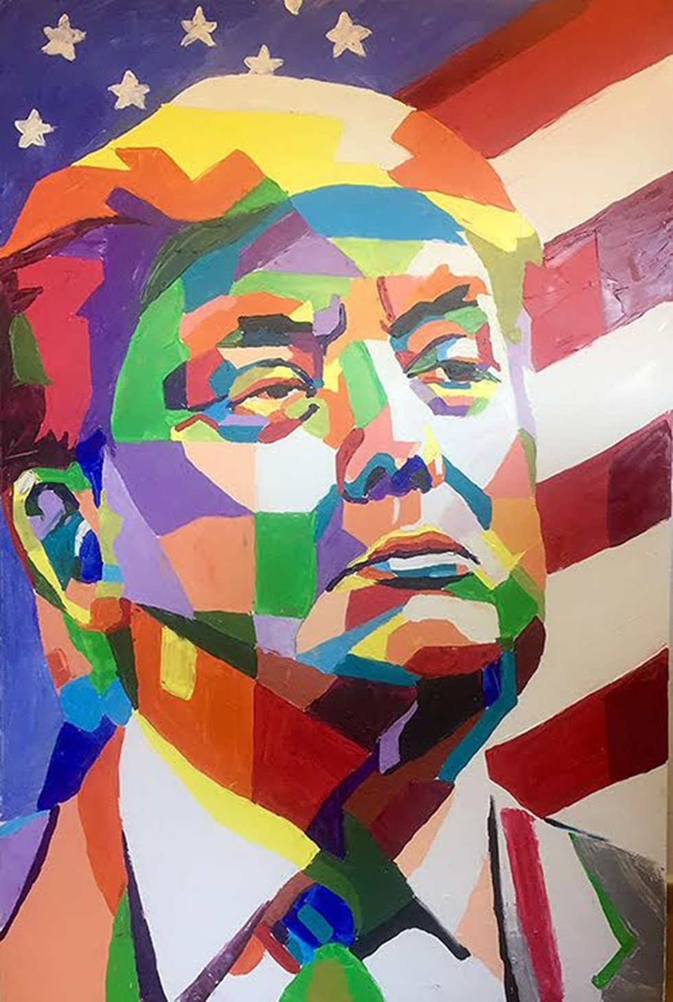 Portrait of Donald Trump by Efrat Ilan