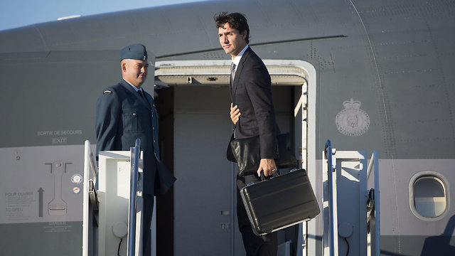 גם ראש ממשלת קנדה המריא לישראל. ג'סטין טרודו (צילום: AP) (צילום: AP)