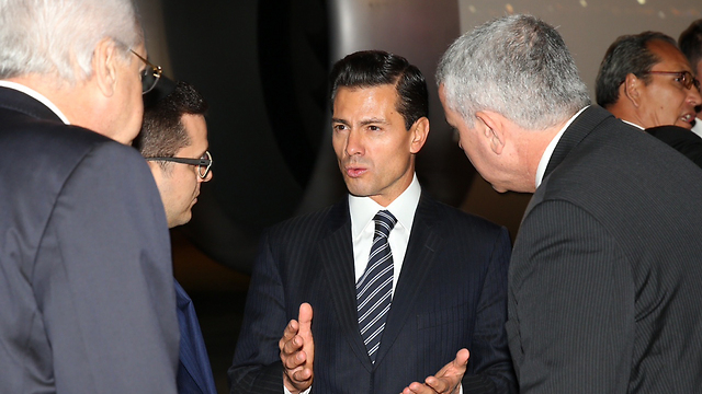Mexican President Enrique Pene Nieto arrives in Israel (Photo: Israel Airports Authority)