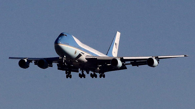 המטוס הנשיאותי נוחת בישראל, להלוויית שמעון פרס (צילום: מוטי קמחי) (צילום: מוטי קמחי)