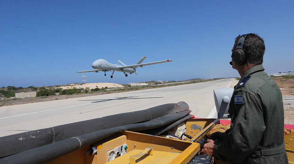 The outside drone pilot maintains eye contact with it during takeoff and landing. (Photo: Gadi Kabalo)
