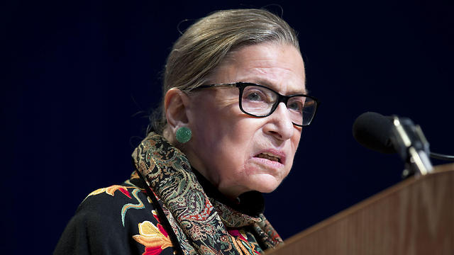 Justice Ruth Bader Ginsburg speaks at Brandeis University in January (Photo: AP)