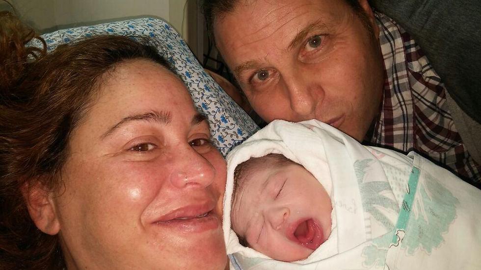 Ma'ayan and Yaniv Tal Or's baby boy (Photo: Ziv Medical Center Spokesperson)