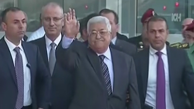Abbas leaving the hospital (Photo: Reuters)