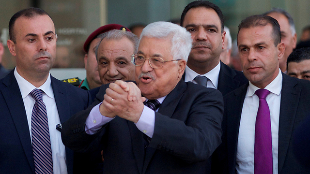Abbas leaving the hospital (Photo: Reuters)