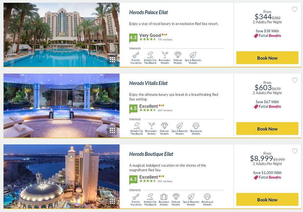 8,999$ ללילה במלון הרודס בוטיק אילת (צילום: אתר פתאל) (צילום: אתר פתאל)